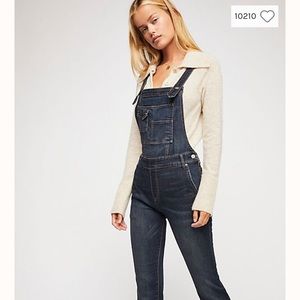 NWT Free People washed denim overall